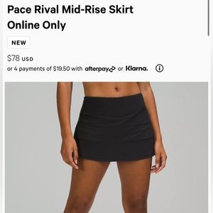 PACE RIVAL LULU LEMON SKIRT